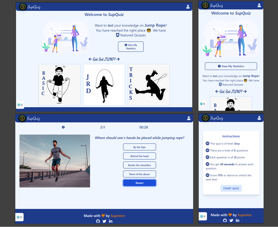 SupQuiz - Jump rope quiz application screenshot