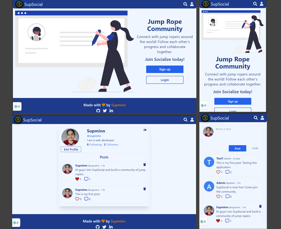 SupSocial - Social media app screenshot