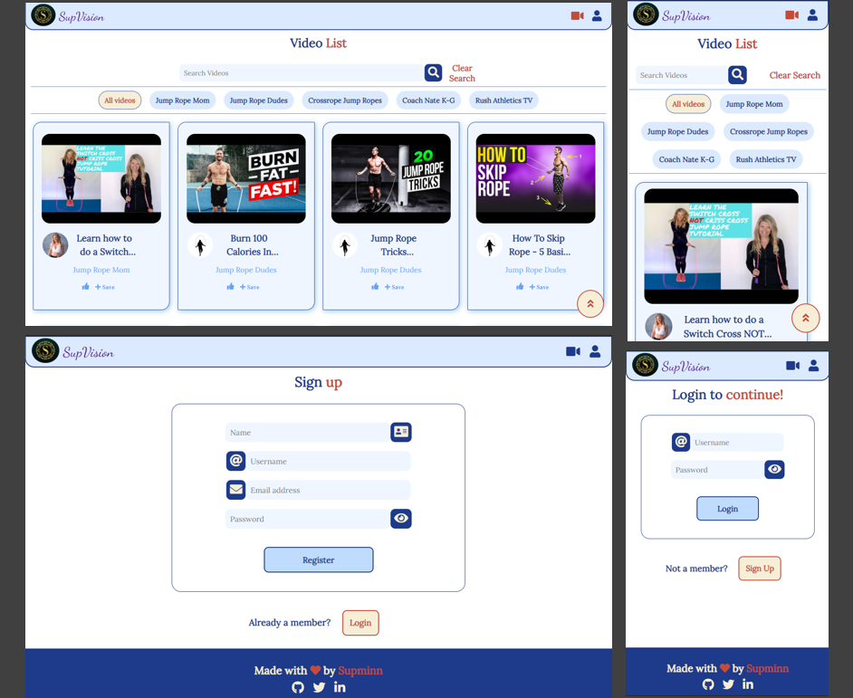 SupVision - Video library application screenshot